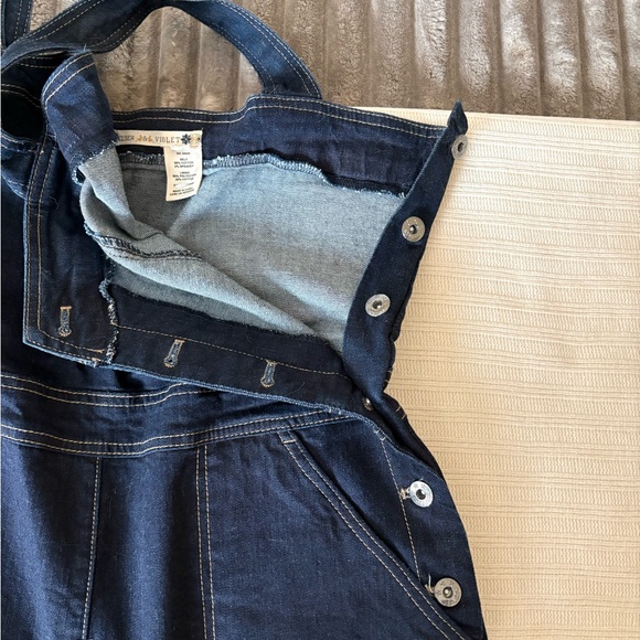 Chelsea & Violet Dark Blue Women's Jeans Overalls Cute Trendy - Picture 3 of 11